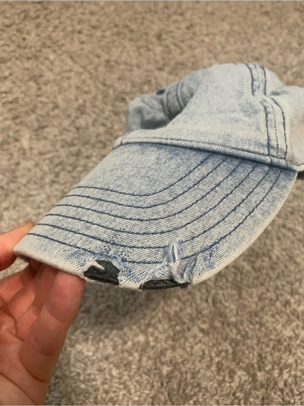 Adidas Light Wash Denim Baseball Hat